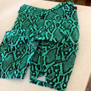 Lici fit green biker shorts small medium worn once